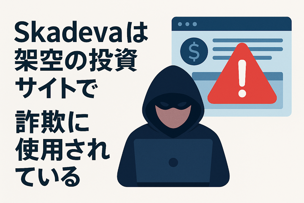 Skadevaは架空の投資サイトで、詐欺に使用されている