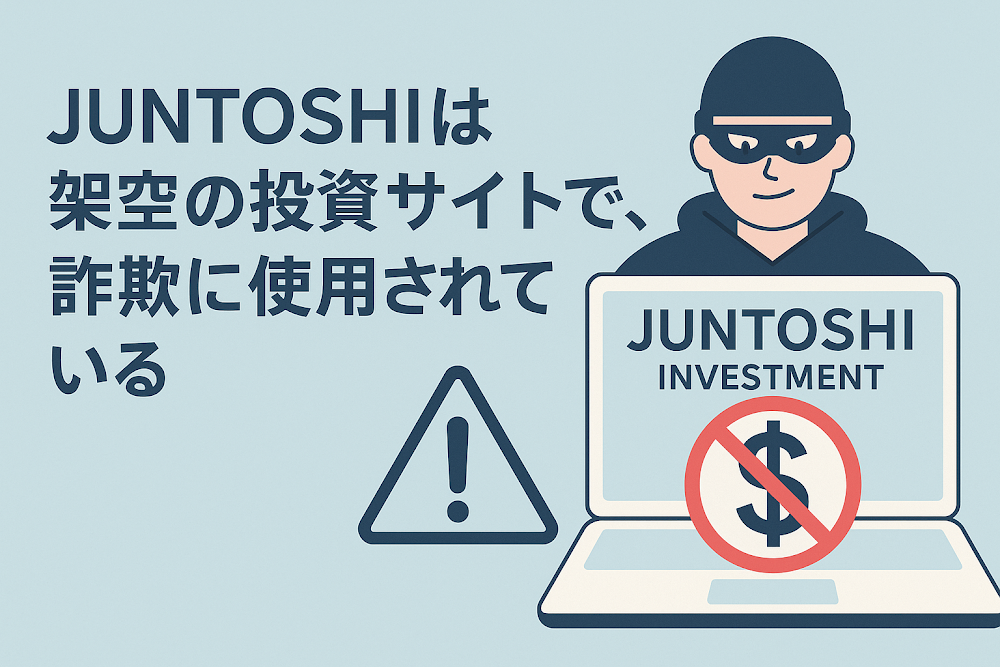 【結論】JUNTOSHIは架空の投資サイトで、詐欺に使用されている