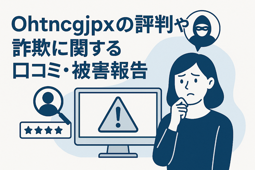 Ohtncgjpxの評判や詐欺に関する口コミ・被害報告