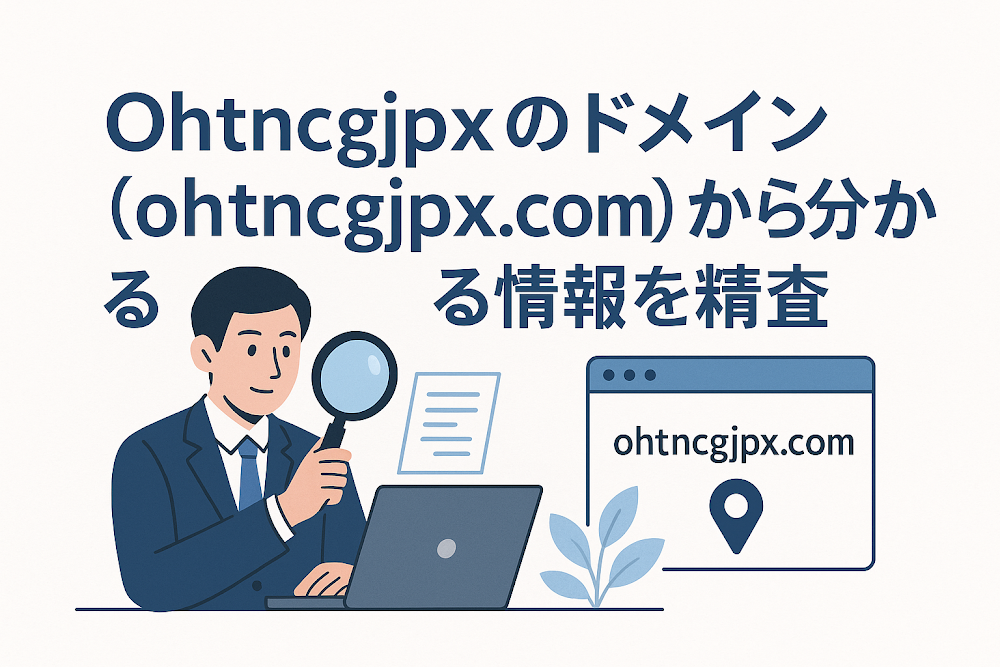 Ohtncgjpxのドメイン（ohtncgjpx.com）から分かる情報を精査