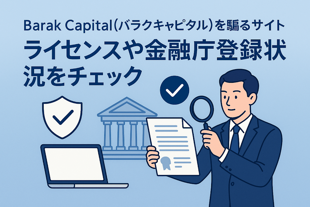 Barak Capital(バラクキャピタル)を騙るサイトのライセンスや金融庁登録状況をチェック