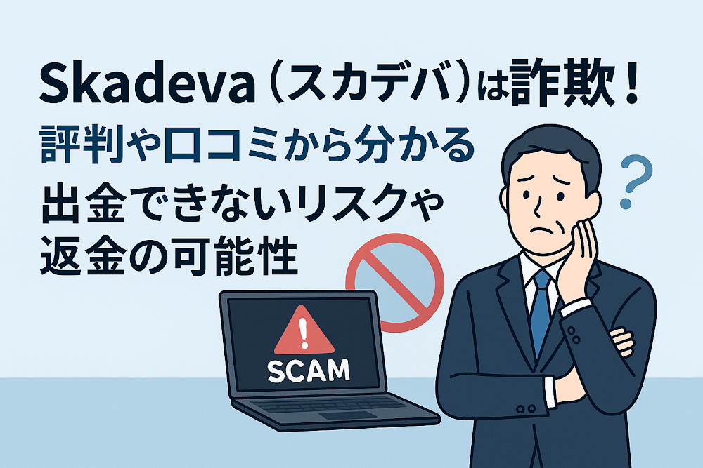 Skadeva（スカデバ）は詐欺！評判や口コミから分かる出金できないリスクや返金の可能性