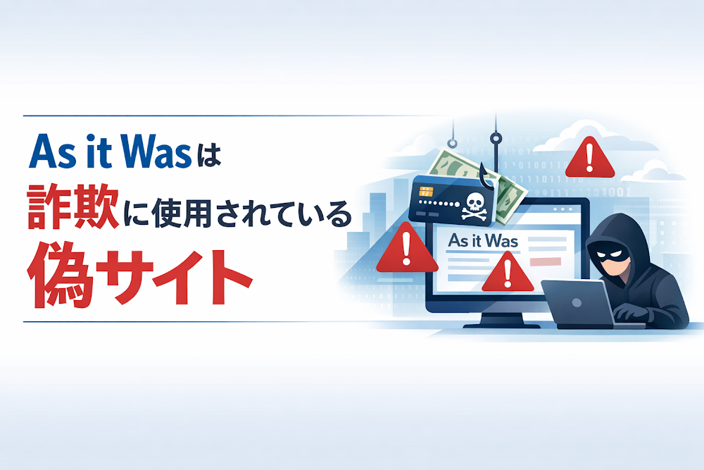 【結論】As it Wasは詐欺に使用されている偽サイト