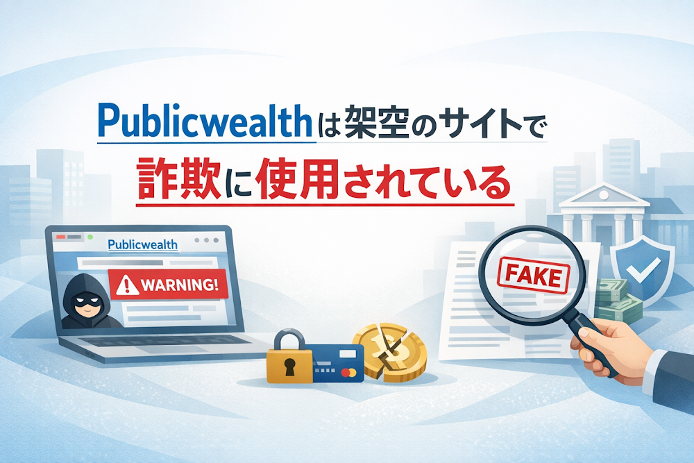 【結論】Publicwealthは架空のサイトで、詐欺に使用されている