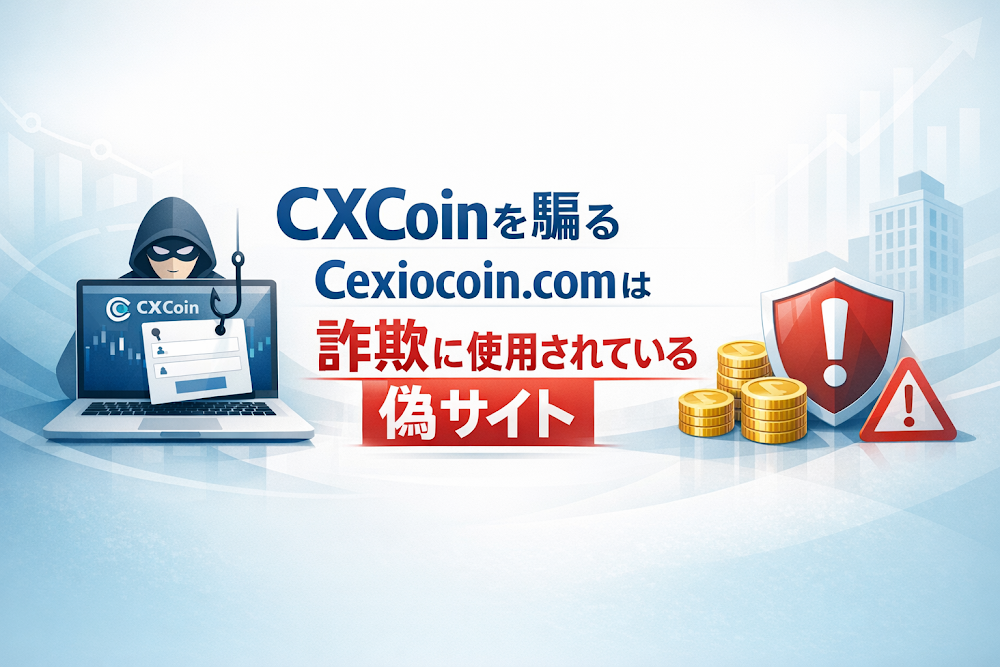 【結論】CXCoinを騙るCexiocoin.comは詐欺に使用されている偽サイト