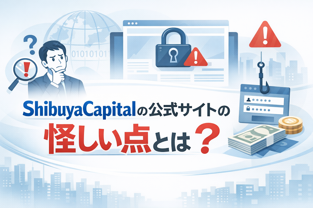 ShibuyaCapitalの公式サイトの怪しい点とは？