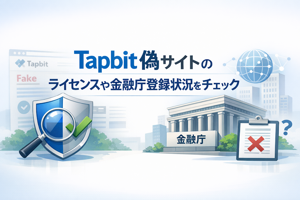 Tapbit偽サイトのライセンスや金融庁登録状況をチェック