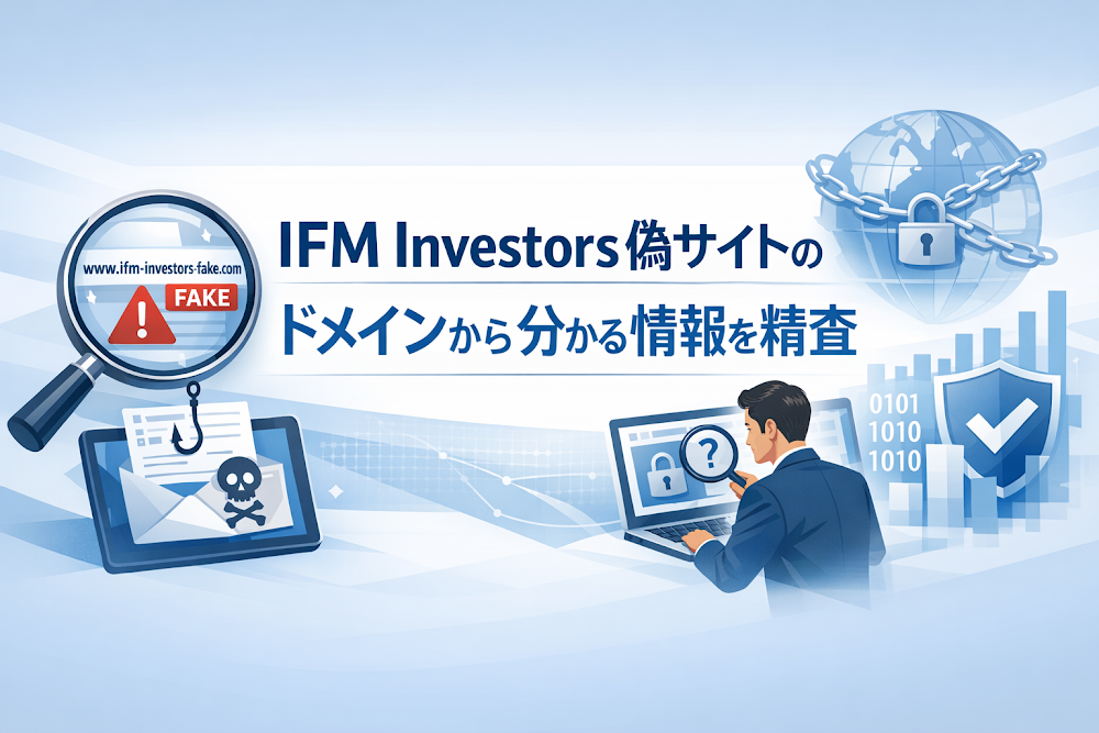 IFM Investors偽サイトのドメインから分かる情報を精査