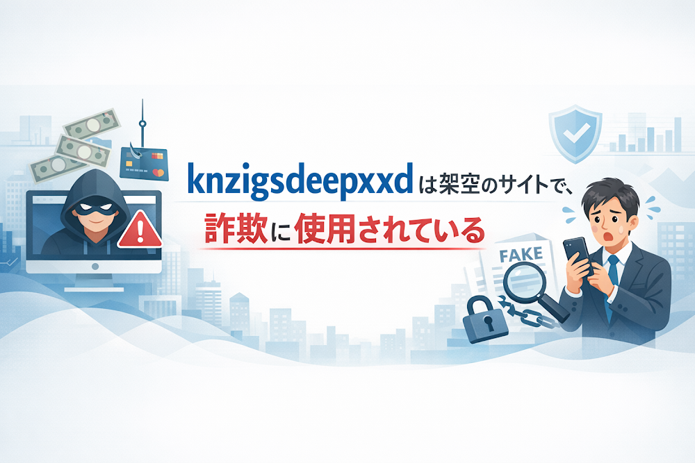 【結論】knzigsdeepxxdは架空のサイトで、詐欺に使用されている