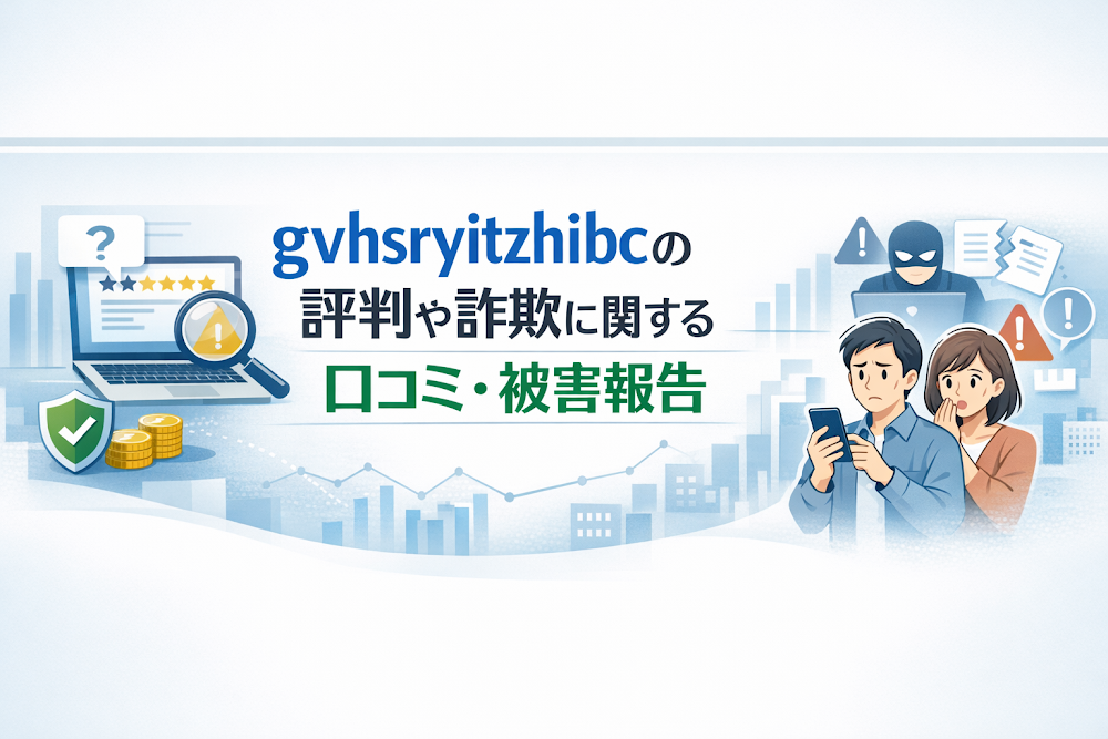 gvhsryitzhibcの評判や詐欺に関する口コミ・被害報告