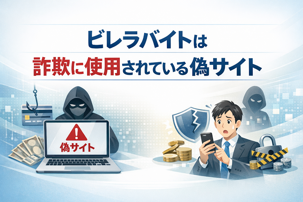 【結論】ビレラバイトは詐欺に使用されている偽サイト