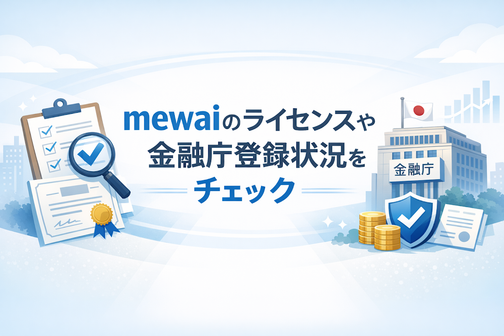 mewaiのライセンスや金融庁登録状況をチェック