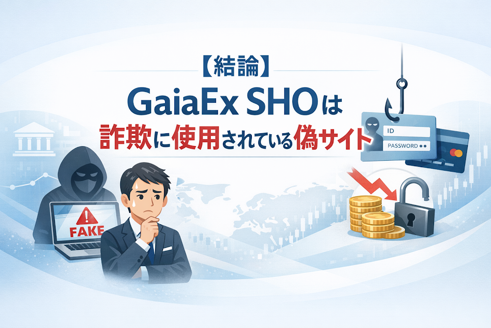 【結論】GaiaEx SHOは詐欺に使用されている偽サイト
