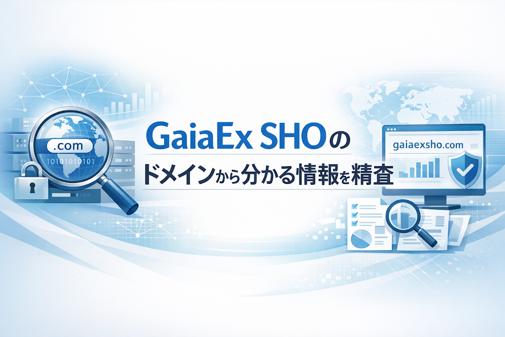 GaiaEx SHOのドメインから分かる情報を精査