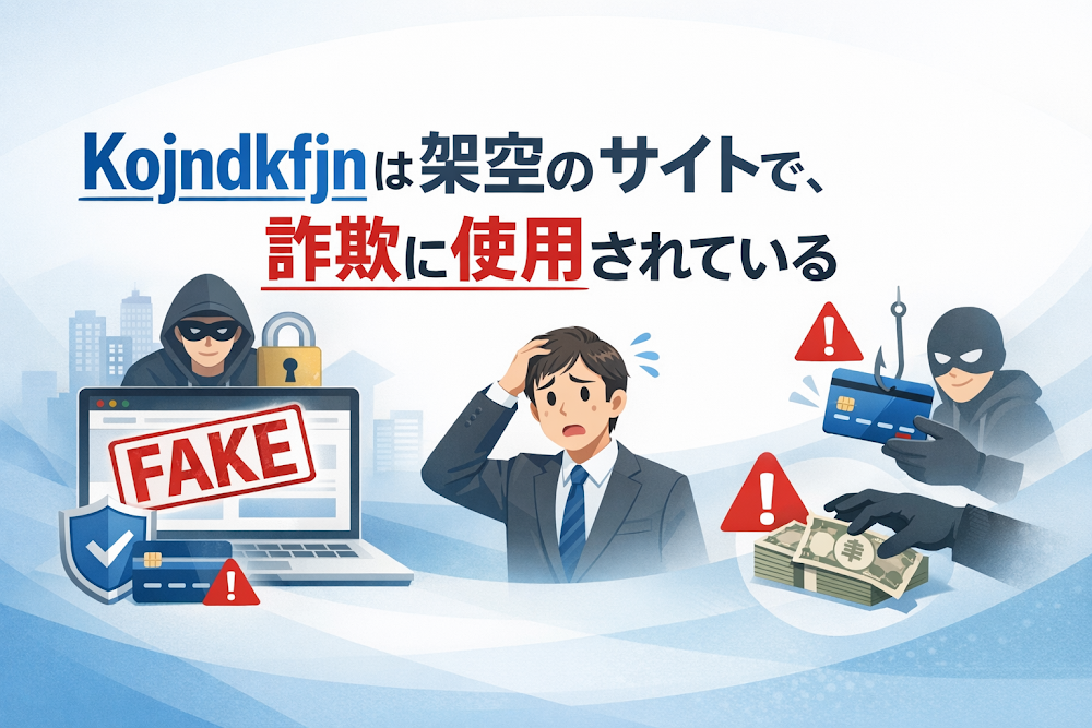 【結論】Kojndkfjnは架空のサイトで、詐欺に使用されている