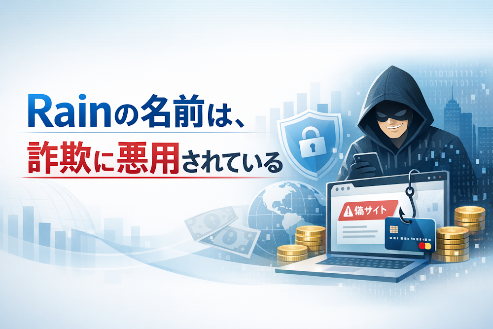 【結論】Rainの名前は、詐欺に悪用されている
