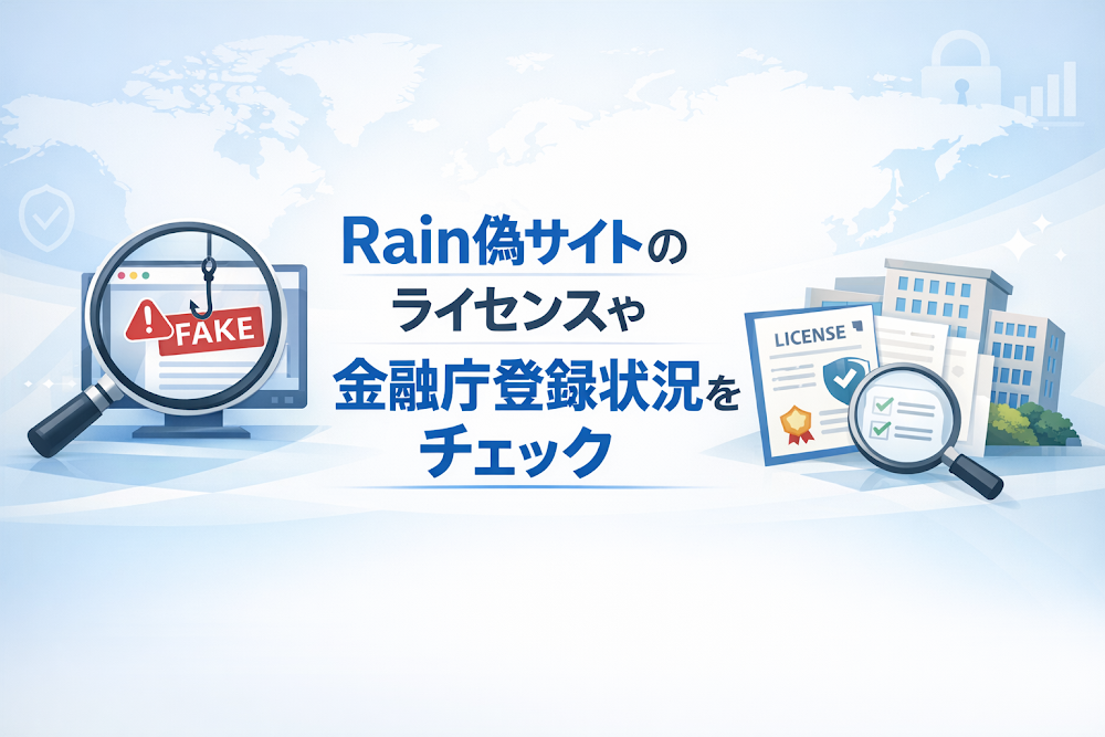 Rain偽サイトのライセンスや金融庁登録状況をチェック