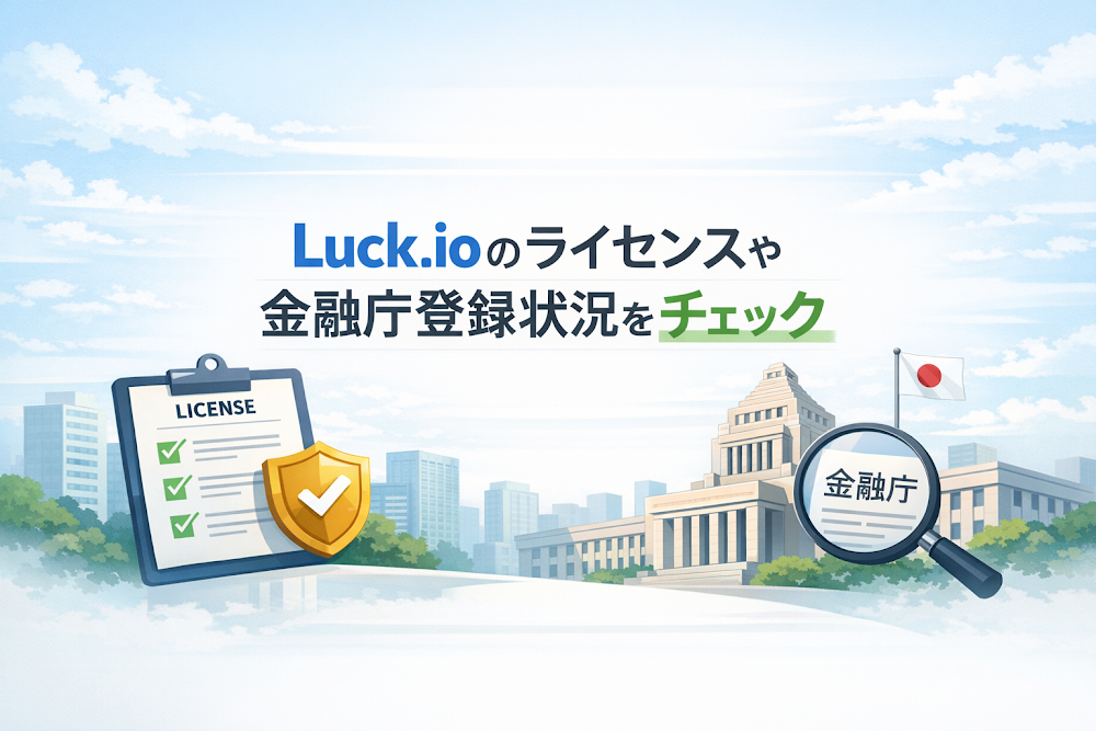 Luck.ioのライセンスや金融庁登録状況をチェック