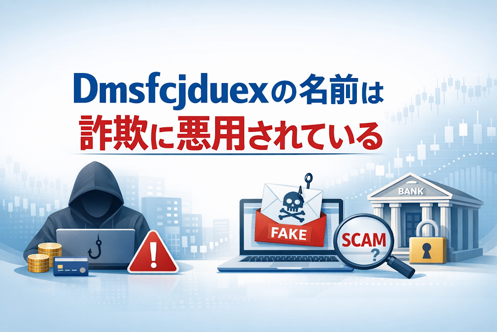 【結論】Dmsfcjduexの名前は、詐欺に悪用されている