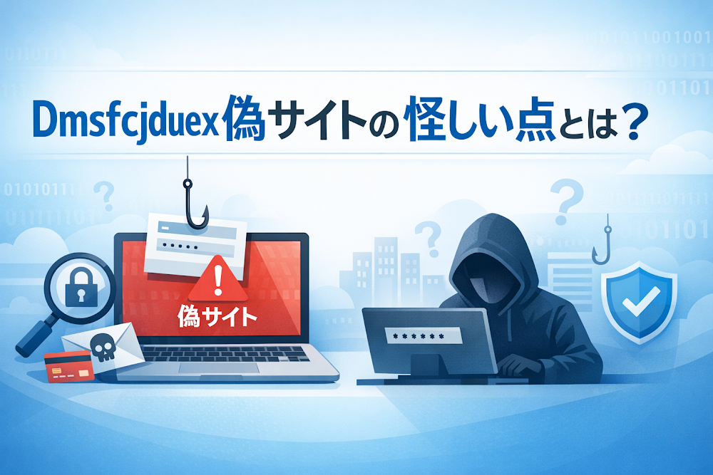 Dmsfcjduex偽サイトの怪しい点とは？