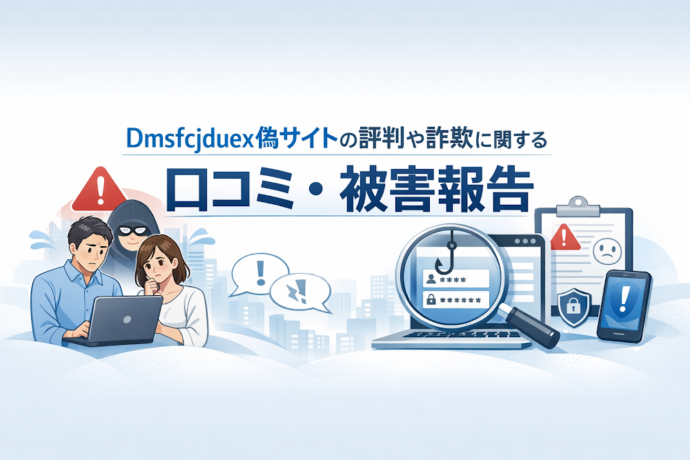 Dmsfcjduex偽サイトの評判や詐欺に関する口コミ・被害報告