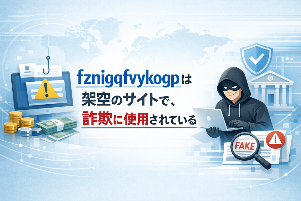 【結論】fznigqfvykogpは架空のサイトで、詐欺に使用されている