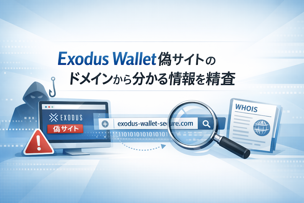 Exodus Wallet偽サイトのドメインから分かる情報を精査