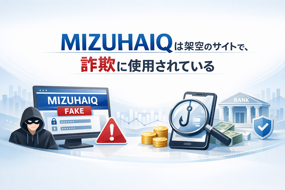 【結論】MIZUHAIQは架空のサイトで、詐欺に使用されている