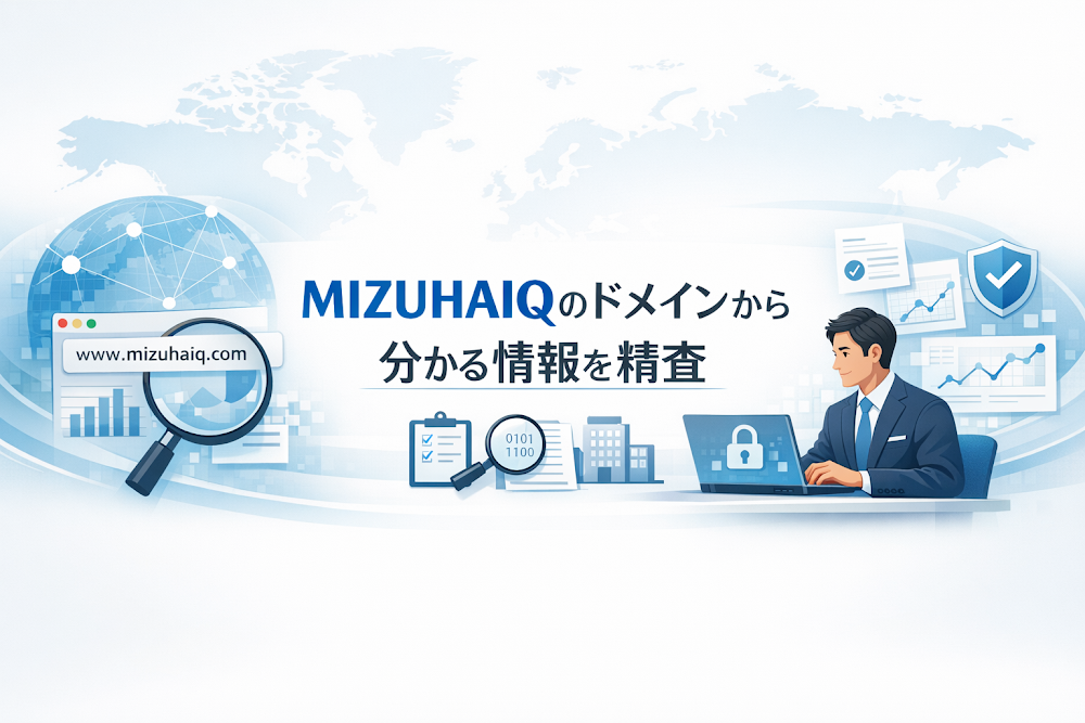 MIZUHAIQのドメインから分かる情報を精査