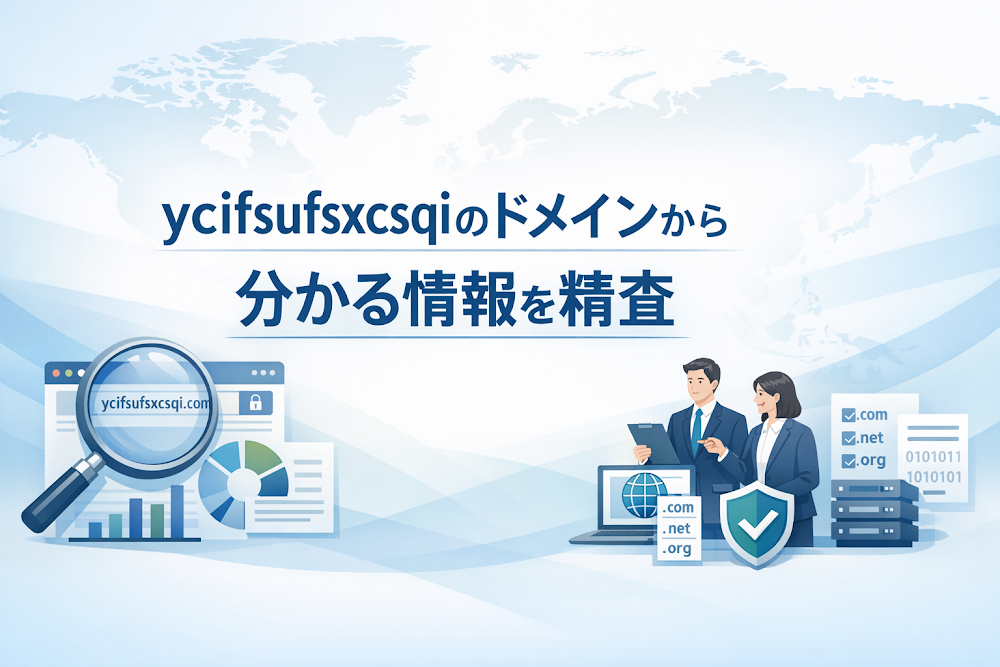 ycifsufsxcsqiのドメインから分かる情報を精査