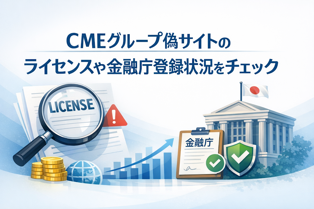 CMEグループ偽サイトのライセンスや金融庁登録状況をチェック