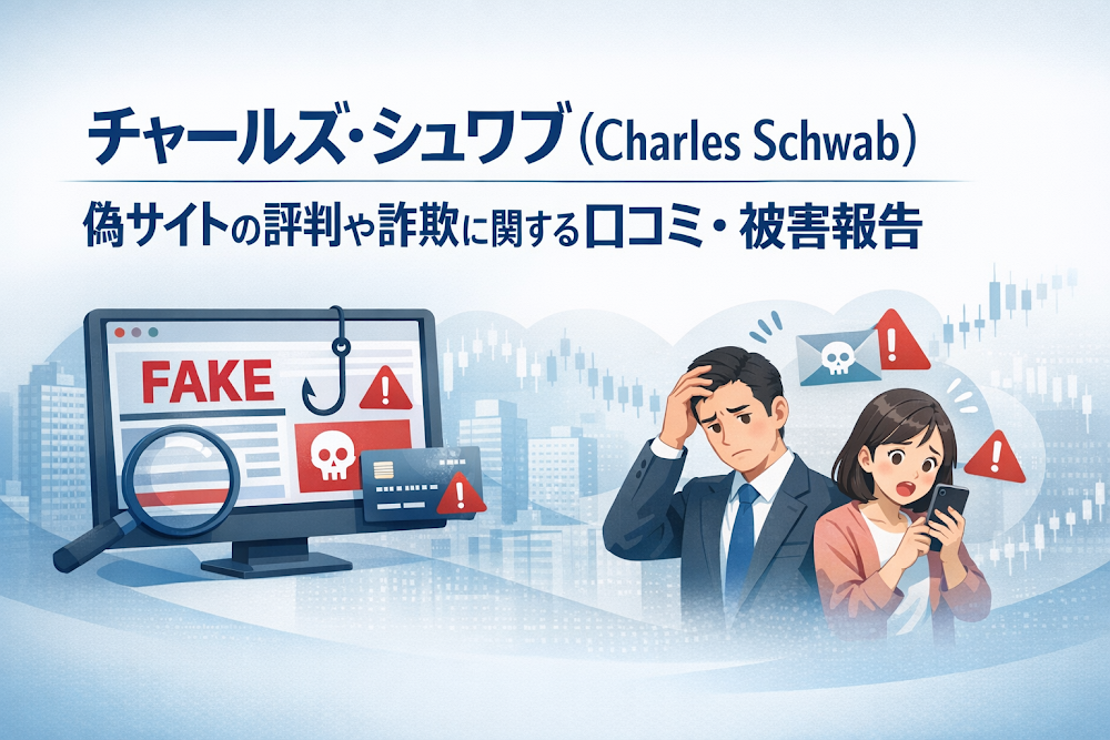 チャールズ・シュワブ（Charles Schwab）偽サイトの評判や詐欺に関する口コミ・被害報告