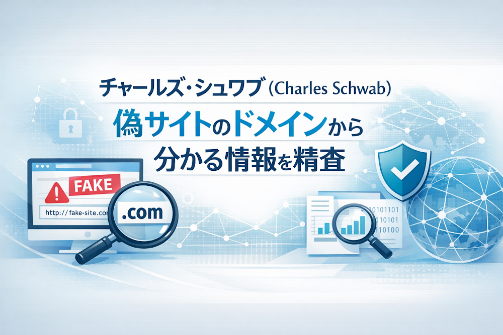 チャールズ・シュワブ（Charles Schwab）偽サイトのドメインから分かる情報を精査