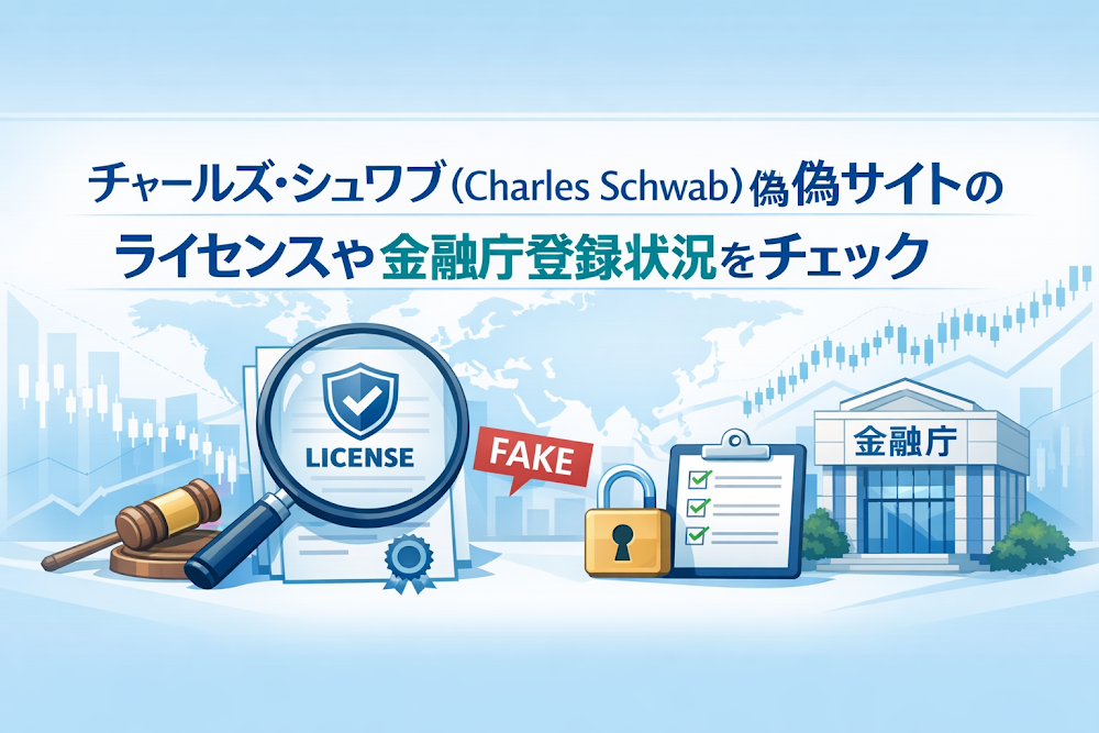 チャールズ・シュワブ（Charles Schwab）偽サイトのライセンスや金融庁登録状況をチェック