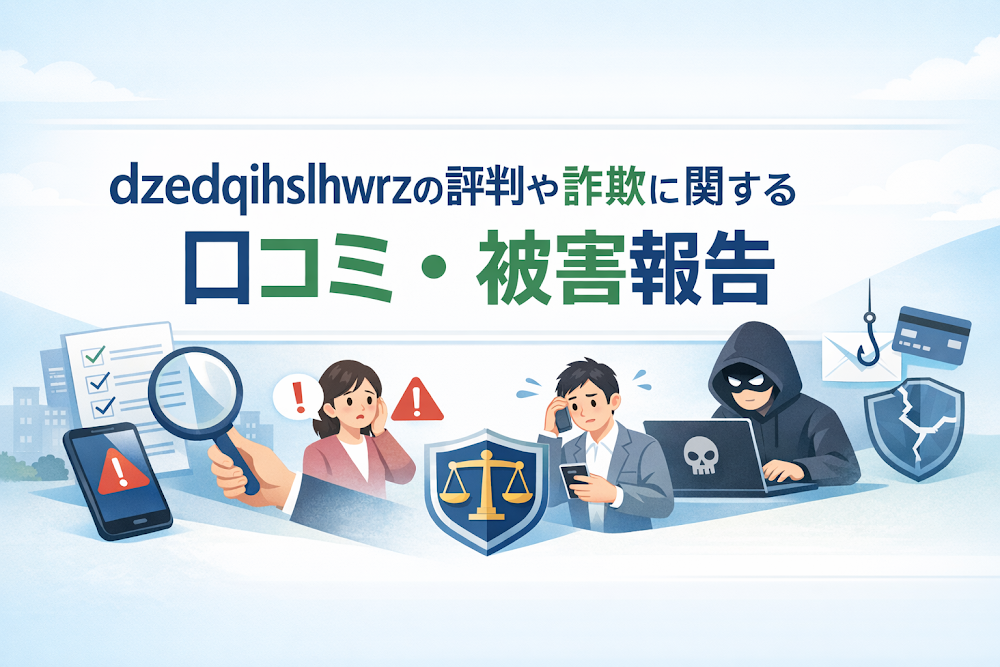 dzedqihslhwrzの評判や詐欺に関する口コミ・被害報告