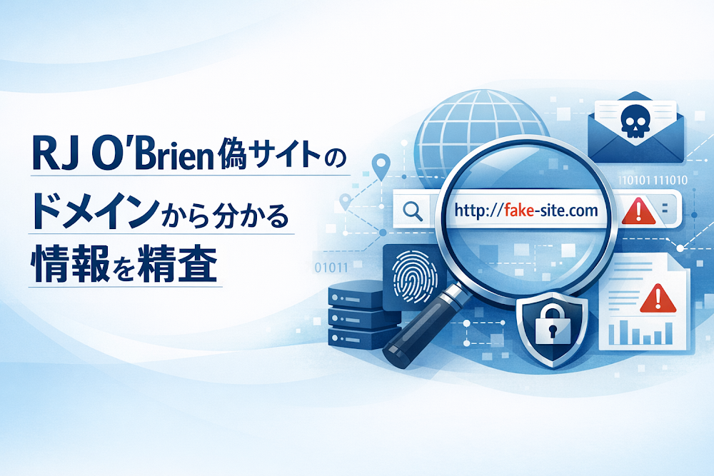 RJ O'Brien偽サイトのドメインから分かる情報を精査