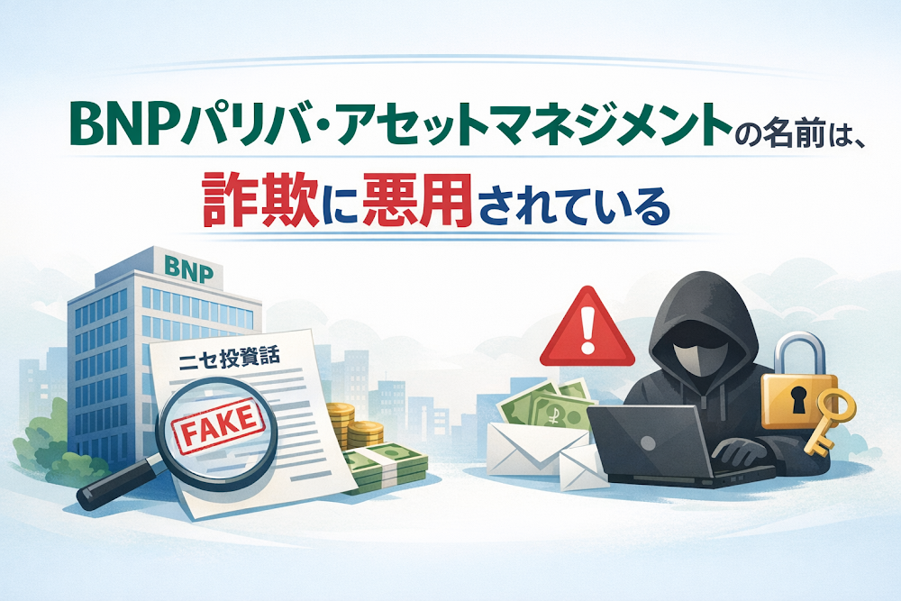 【結論】BNPパリバ・アセットマネジメントの名前は、詐欺に悪用されている