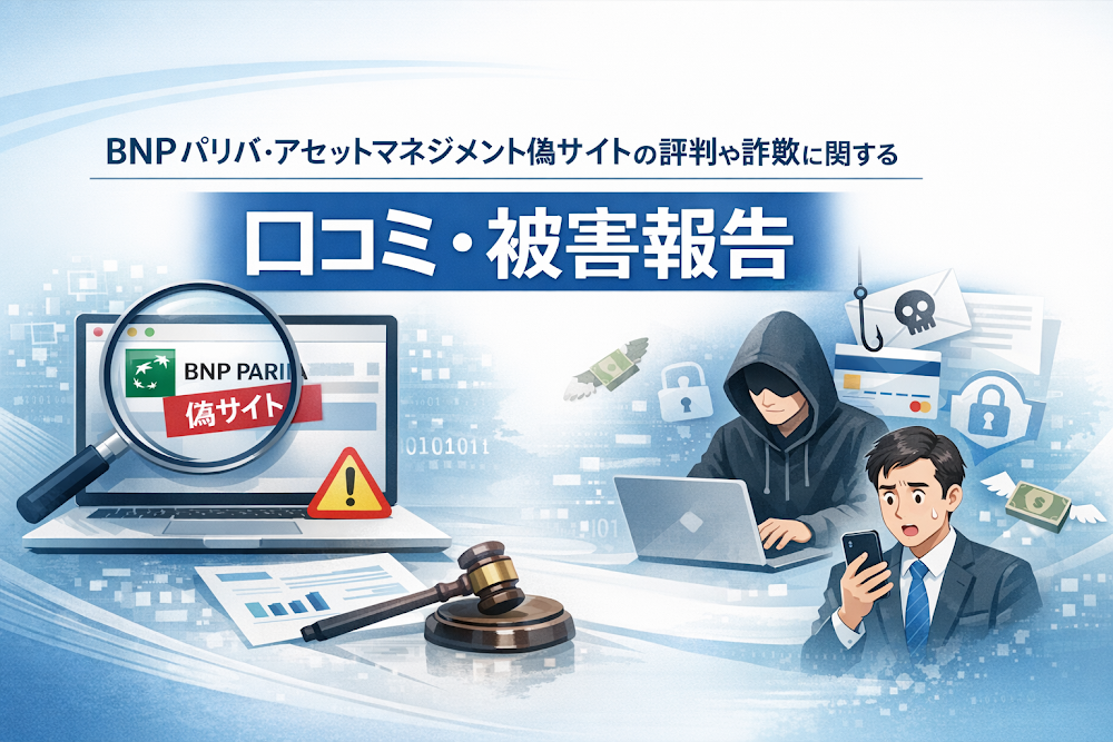BNPパリバ・アセットマネジメント偽サイトの評判や詐欺に関する口コミ・被害報告