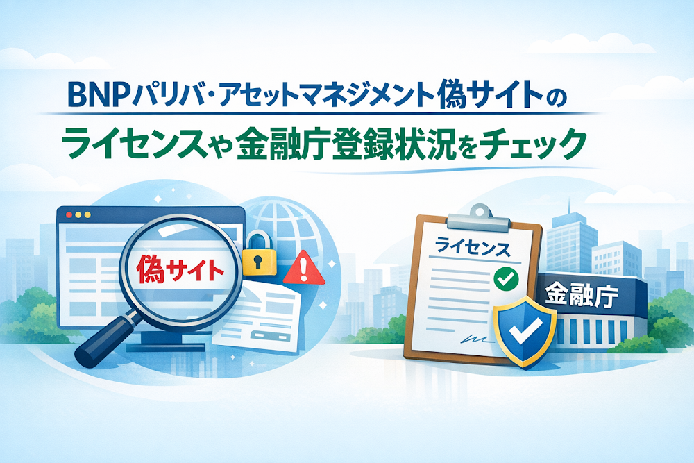 BNPパリバ・アセットマネジメント偽サイトのライセンスや金融庁登録状況をチェック