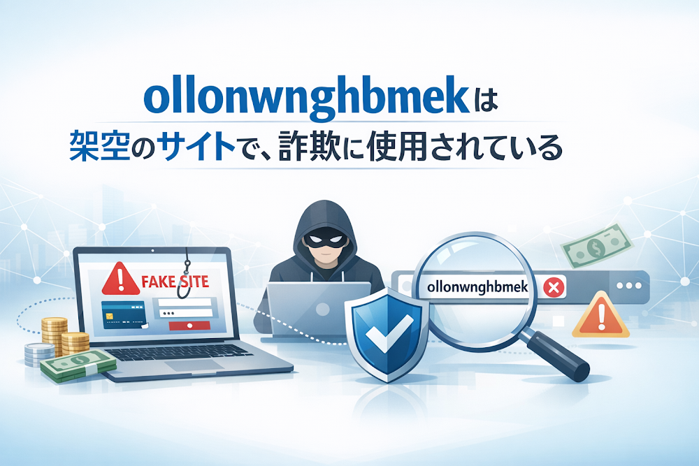 【結論】ollonwnghbmekは架空のサイトで、詐欺に使用されている