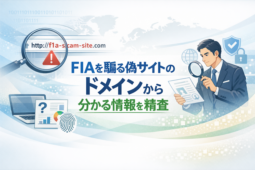 FIAを騙る偽サイトのドメインから分かる情報を精査