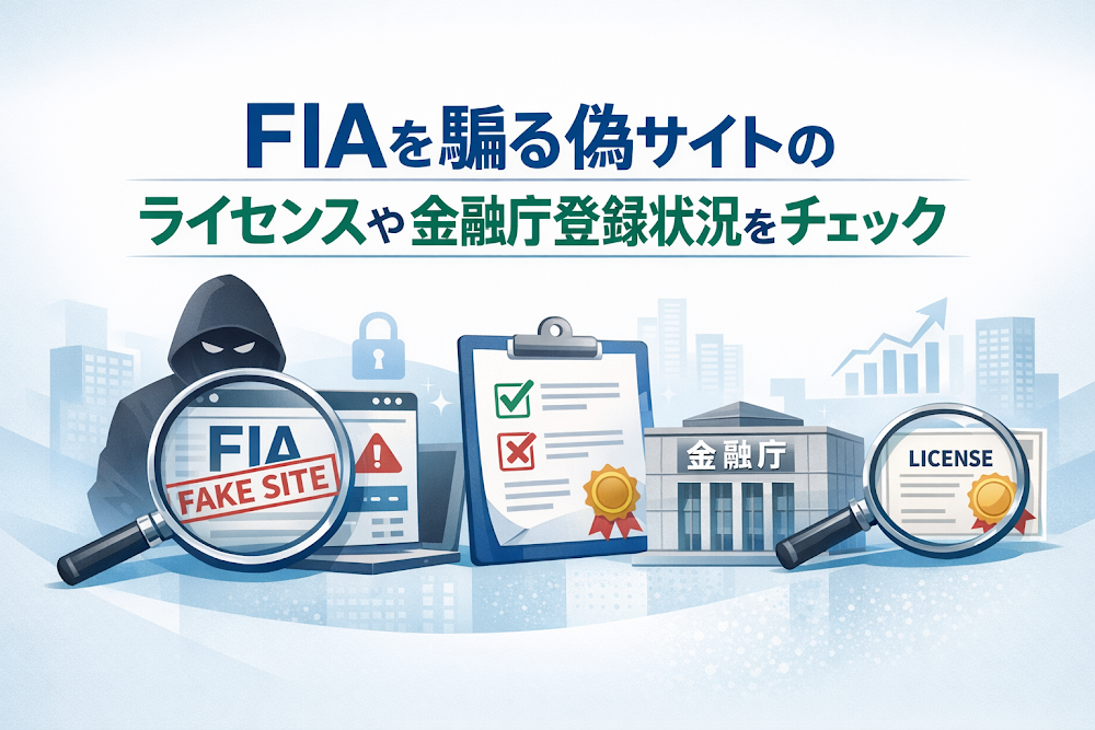 FIAを騙る偽サイトのライセンスや金融庁登録状況をチェック