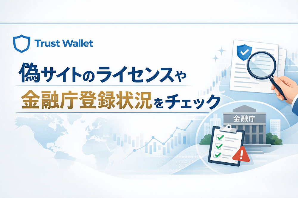 Trust Wallet（トラストウォレット）偽サイトのライセンスや金融庁登録状況をチェック