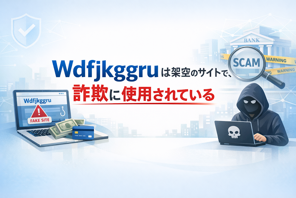 【結論】Wdfjkggruは架空のサイトで、詐欺に使用されている