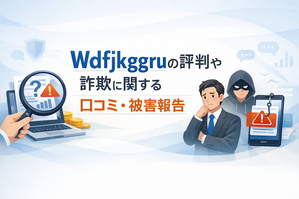 Wdfjkggruの評判や詐欺に関する口コミ・被害報告