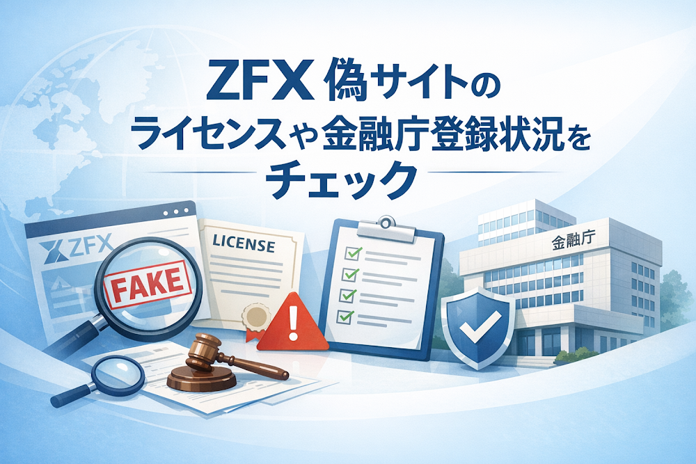 ZFX偽サイトのライセンスや金融庁登録状況をチェック