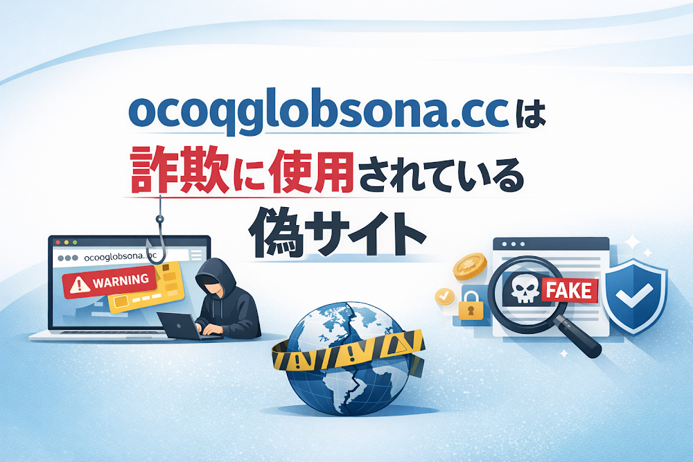 【結論】ocoqglobsona.ccは詐欺に使用されている偽サイト