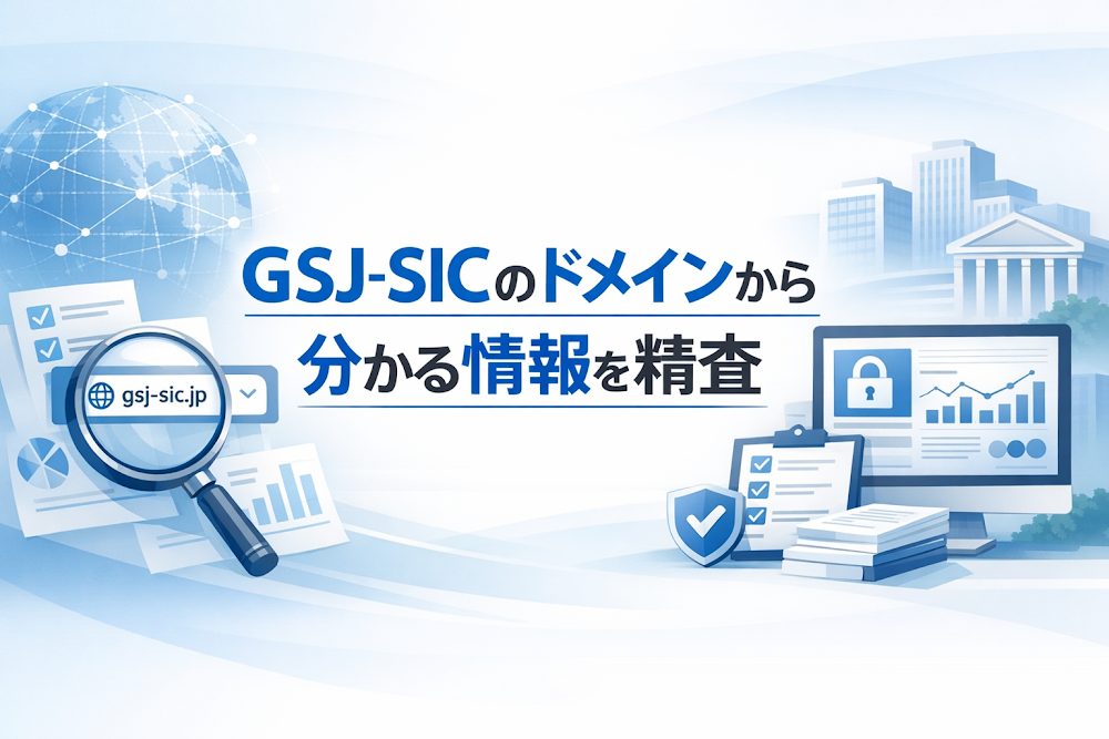 GSJ-SICのドメインから分かる情報を精査