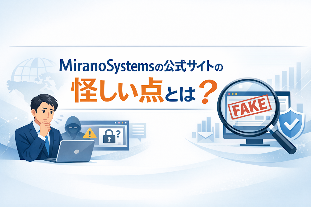 MiranoSystemsの公式サイトの怪しい点とは？