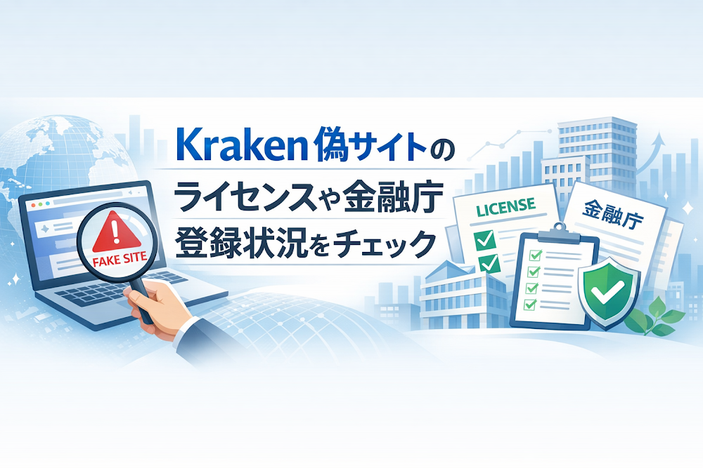 Kraken偽サイトのライセンスや金融庁登録状況をチェック